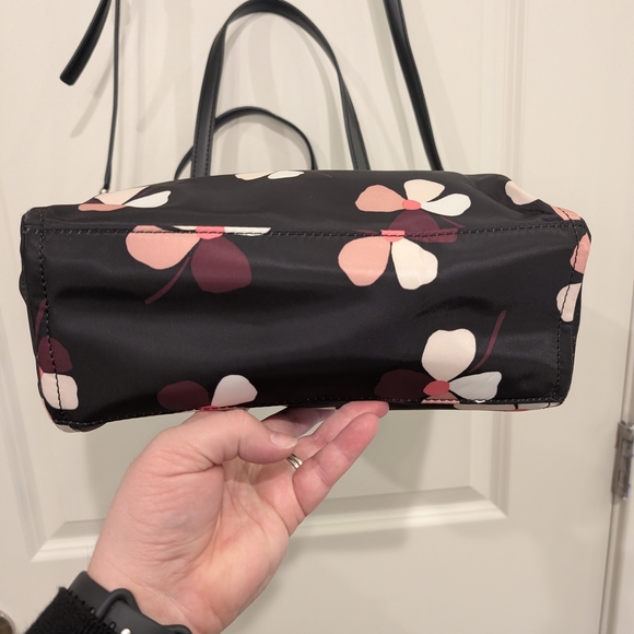 SALE 🎉 Kate Spade Dawn Dusk Buds Medium Satchel Black Floral Women's Bag - Picture 5 of 8